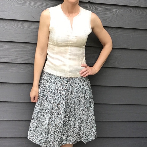 TEENFLO ivory sleeveless shell blouse XS S (F10) - Picture 5 of 10